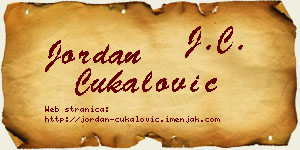 Jordan Čukalović vizit kartica